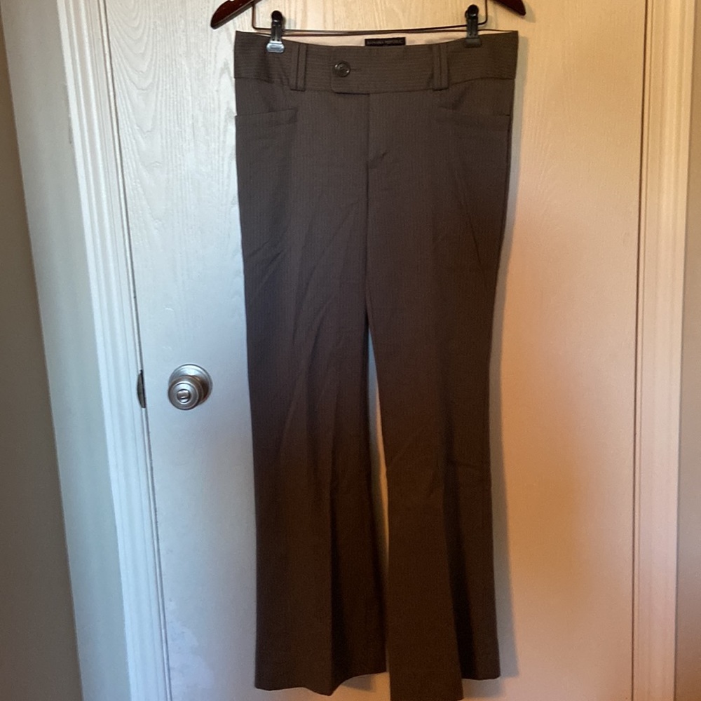 Banana Republic Martin Fit Brown Pinstripe Dress Pants